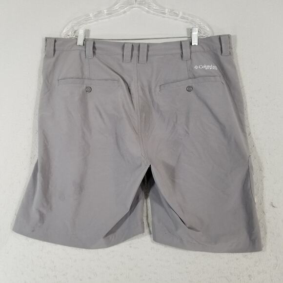 Columbia PFG omnishield shorts men's 40 x 10 gray lightweight dri-fit stretch - Picture 10 of 14